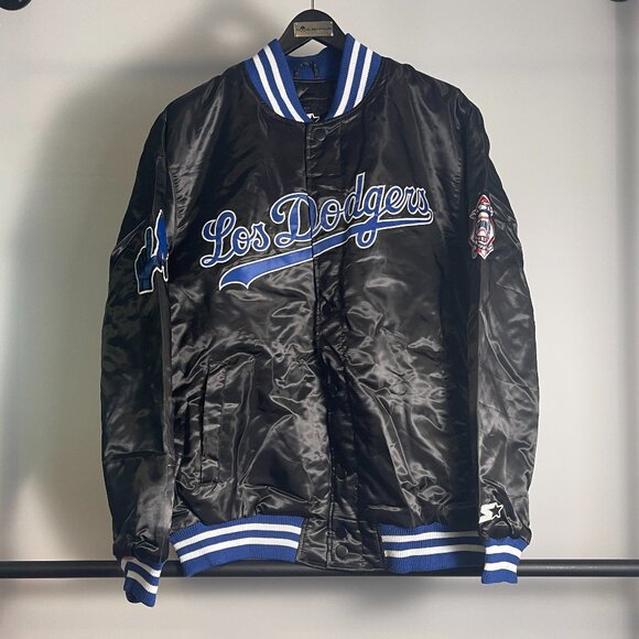 Men's Starter Black Label Los Angeles Dodgers Jacket size XL - Picture 1 of 2